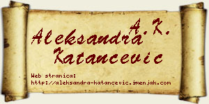 Aleksandra Katančević vizit kartica